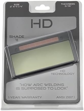 HD Auto-Darkening Welding Lens – High Definition True Color Filter – Fits 2" x 4-1/4" Welding Hoods – Shade 11