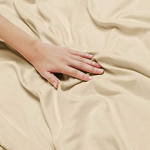 Jessica Sanders Premier 1800 Series 4pc Bed Sheet Set - Queen, Beige Cream, - Jessica Sanders Embroidery