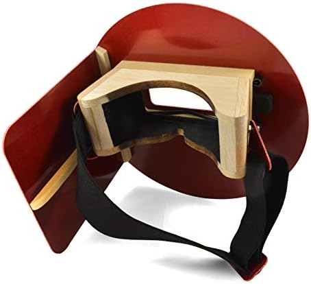 Wendy's Pancake Welding Hood Helmet w/Strap - Right Handed - RED