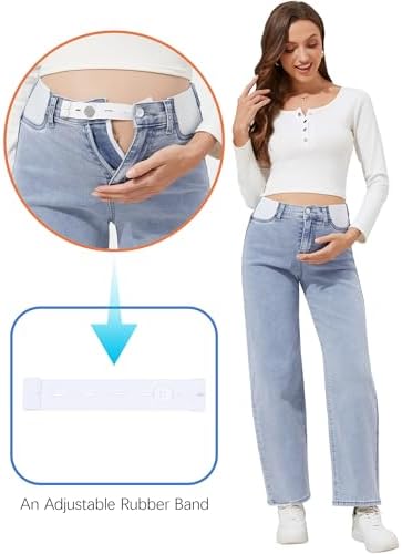 fitglam Women's Maternity Jeans Straight Leg Relaxed Fit Over Belly Pregnancy Denim Work Pants Maternity Clothes with Pockets