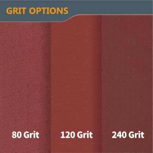 POWERTEC 11240 4.5 Inch Sanding Sleeves for Spindle Sander in 6 Sizes with Assorted Grits 80, 120, 240 | Aluminum Oxide Sandpaper Sanding Sleeve Assortment in Dia. 1/2, 3/4, 1, 1-1/2, 2 & 3-18 PK