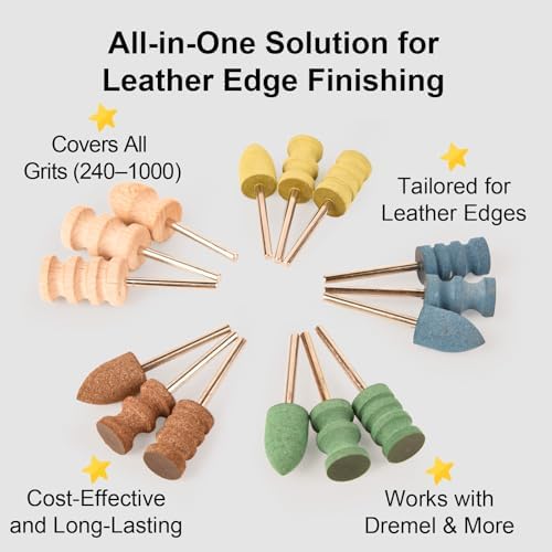 Leather Burnishing Bits for Rotary Tools – Complete Edge Finishing