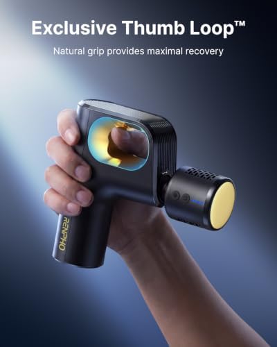 RENPHO Active Mini Thermacool Massage Gun with Heat and Cold, Thumb Loop