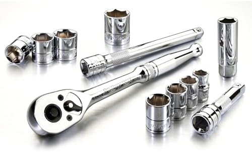Pro-Grade 12-Piece 3/8-Inch Drive Metric Mechanics Tool Set, 19306 | Dyna Drive Technology Maximizes Torque and Helps Prevent Fastener Rounding