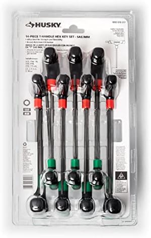 Husky 14-Piece SAE and Metric T-Handle Hex Key Set