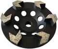 5" Diamond Grinding Wheel 6 Arrow Seg for Concrete & Coating 5/8"-11
