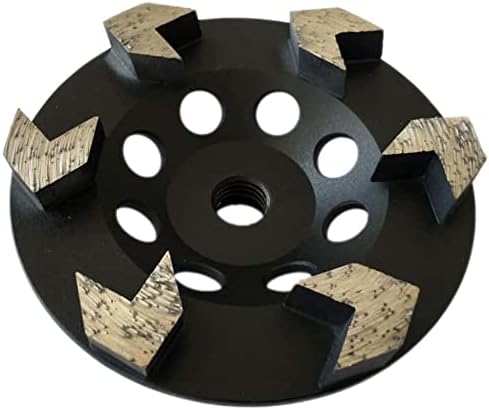 5" Diamond Grinding Wheel 6 Arrow Seg for Concrete & Coating 5/8"-11