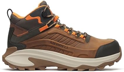 Merrell Mens Dark Taupe Moab Speed 2.0 Mid Composite Toe WPSR Hiker