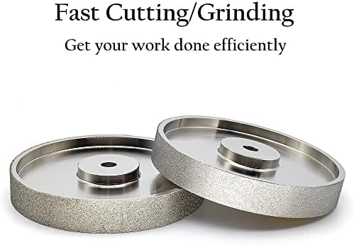 CBN Grinding Wheel 6 Inch 320 Grit, 1/2" Arbor, for Bench Grinders