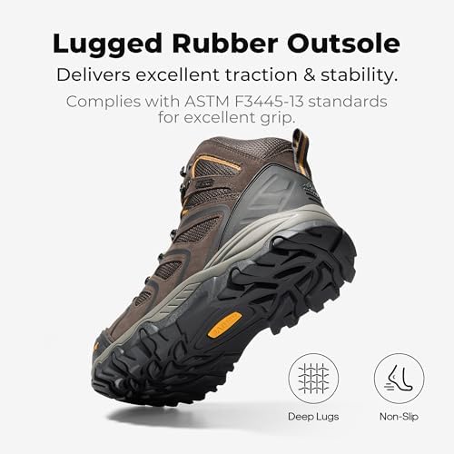 NORTIV 8 Waterproof Steel Toe Work Boots for Men
