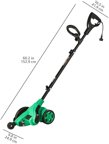 Amazon Basics 12 Amp Corded Electric Lawn Edger, 7.5" Double Edge Blade for Landscaping and Garden Beds, 4420 RPM, Adjustable Height