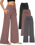 Showitty Wide Leg Pants for Women with Pockets, High Waist Yoga Lounge