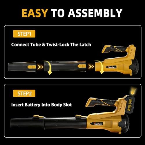 Leaf Blower Cordless - Cordless Handheld Leaf Blower with 21V 2 Rechargeable Batteries, Lightweight Electric Blower for Lawn, Yard, Garden, Patio, Leaves, Dust, Snow Cleaning, 750 CFM 260 MPH