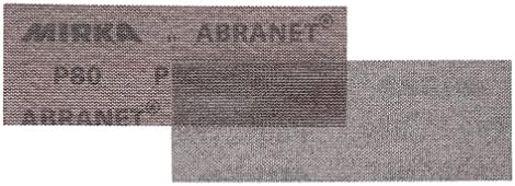 Mirka Abranet Net Sheets Sandpaper 2.75 x 8 inch Grit 80 10 pcs