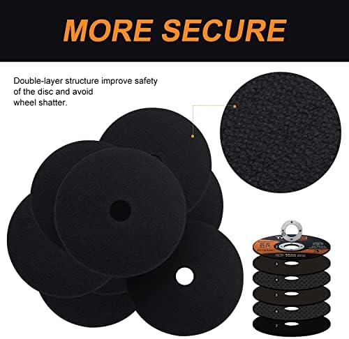 3 inch Cut Off Wheel - 25 Pack Cutting Disc with Mounting Mandrel Kit 1/4" 3/8" Arbor Stainless Steel Grinding Wheel for Angle Grinder