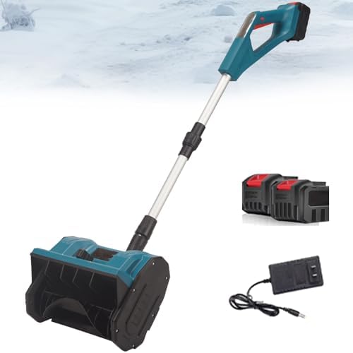 Cordless Brushless Snow Shovel, 1200W Adjustable Direction Snowplow, Road Snow Cleaning Tool for School Roads, Driveway Clearing, Patio