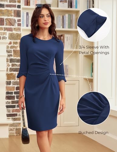 GRACE KARIN Work Dresses for Women 3/4 Sleeve Sheath Business Dress