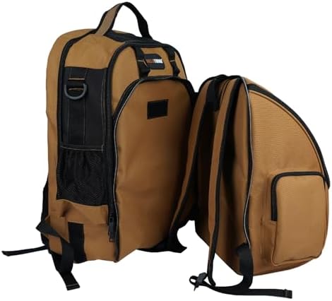 MELOTOUGH Welding Tool backpack for Tools and Helmet Extreme Gear Pack with Large Capacity Welding Helmet Bag Luggage Storage Bag (Brown)