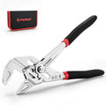 PURUS 7-Inch Pliers Wrench, CR-V Adjustable Wrench, Smooth Parallel Jaws, Groove Lock, Non-Slip Handle, with Storage Bag for home, Plumbing, Faucet, Pipe & Home Repair