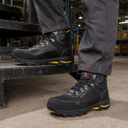 SUREWAY Men's 6 Inch Soft/Steel Toe Waterproof leather Work Boots