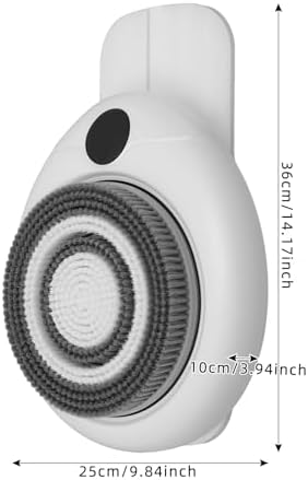 Electric Back Scrubber for Shower - Electric Shower Scrubber Wall-Mounted Body Brush with Replaceable Heads Spin Scrubber for Back Cleansing with 3 Modes & 7.09" Brush Disc for Bathroom Home Spa IPX5