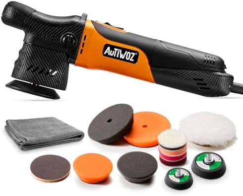 AUTIWOZ W02 Mini Buffer, 2/3Inch Dual Action Polisher, 12mm Random Orbital