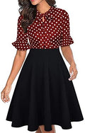 Women Summer Floral Ruffle Sleeve Wear to Work Church Wedding Guest Party Dresses