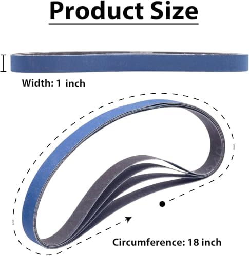 16 Pack 1 x 18 Inch Replacement Sanding Belts for Knife Sharpening