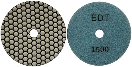 4" Dry Stone & Concrete Polishing Pad, 1.5mm Segment Height, 1500 Grit