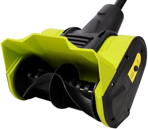 12-Inch Electric Snow Shovel – 120V Corded Snow Blower with ETL Certification, Lightweight and Compact Design, Black & Green, Ideal for Sidewalks, Driveways & Decks