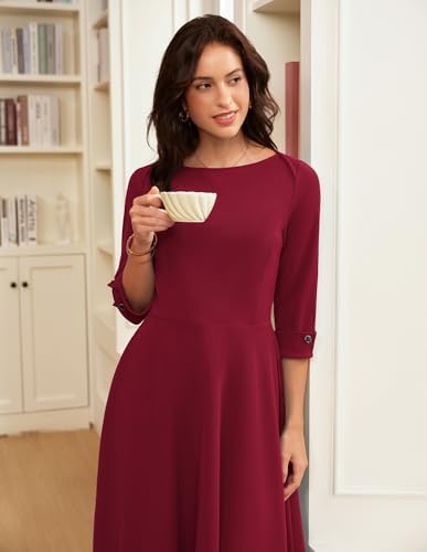 GRACE KARIN Work Dresses for Women Fit and Flare Midi Dress