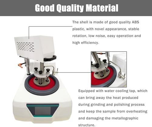 Grinding and Polishing Machine Automatic Metallographic Sample Grinder Polisher with Single Disc Table Type 9.8" Grinding Disc Diameter 50-1000r/min 110V 900W Single Phase
