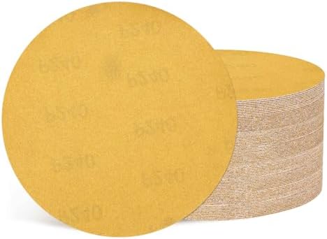 50Pcs Sanding Discs 8-7/8In 240Grit Hook and Loop Sandpapers Yellow