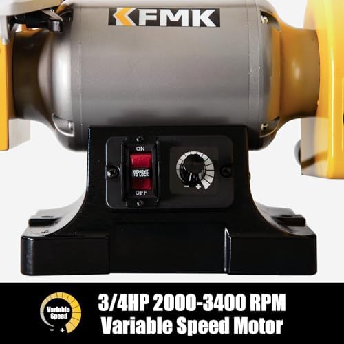 Variable Speed 1" x 30" Belt & 6" Disc Sander Combo, 3/4 HP Direct-Drive Motor, 2000–3400 RPM Disc / 1909–3248 SFPM Belt, Adjustable Work Tables & Miter Gauge, Benchtop Sander for Wood & Metal