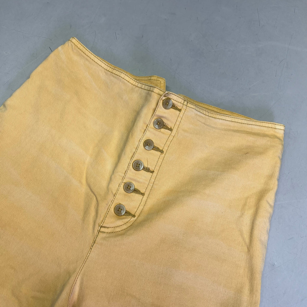 ANTGROPOLOGIE Pilcro Button W/ Hip Belt Jeans Women's Sz 29 Yellow (Pre-Owned)