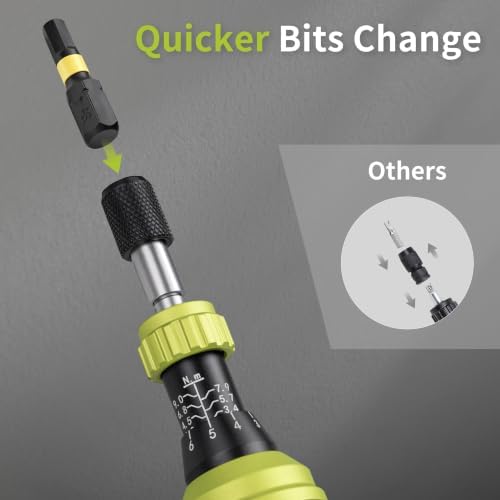 Torque Screwdriver Set, 10-80 In-lb with Adapter for Gunsmith
