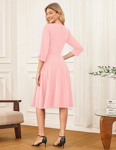 GRACE KARIN Work Dresses for Women Fit and Flare Midi Dress