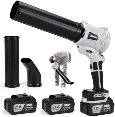 Leaf Blower Cordless, Handheld Leaf Blower with 2X4.0Ah Battery and Charger
