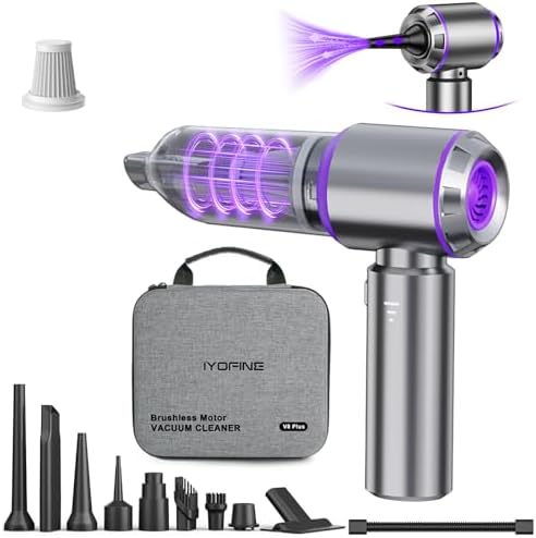 Vacuum/Air Duster Super Power Mini Car Vacuum Cleaner 4-in-1 air Blower Gun