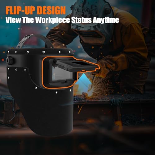 Chopped Top Welding Hood,2x4 1/4 Variable Shade 10 Welding Mask