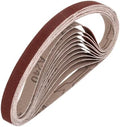HARFINGTON 1/2 x 18 Inch Sanding Belts, 24 Pcs 240 Grits Aluminum Oxide