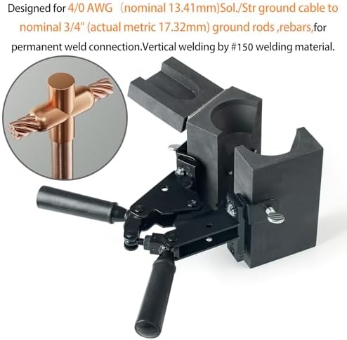 Graphite Exothermic Welding Mold Kit for 4/0 AWG Cable to 3/4" Ground Rod