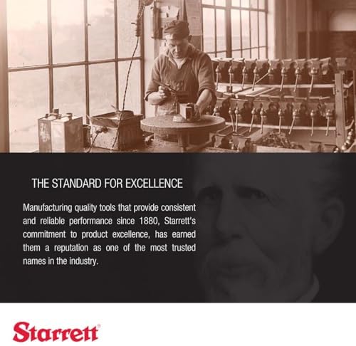 Starrett V-Block and Clamp with Hardened Steel Precision Ground Parallel and Square - For General Shop Use and Layout Work - 2" Diameter Round, 16" Square, 16" Capacity - 568A