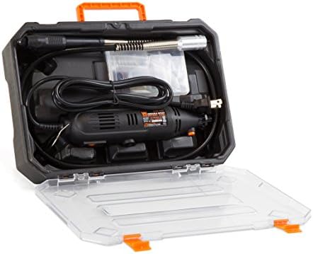 WEN 23103 1-Amp Variable Speed Rotary Tool with 100+ Accessories, Carrying Case and Flex Shaft