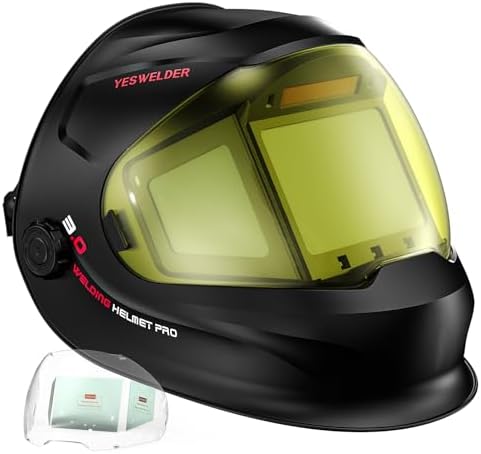 YESWELDER Auto-Shade Welding Helmet, Internal Digital Control, 180° View