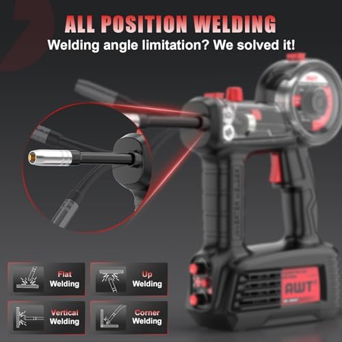 100A Handheld MIG Welder Machine with 360°Mig Torch,110V portable MIG Weld