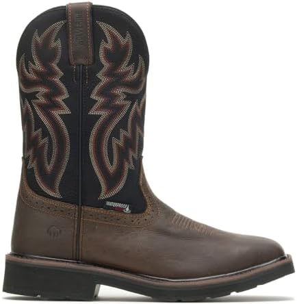 WOLVERINE Men's Rancher Waterproof Steeltoe Square Toe 10in Wellington Work Boot