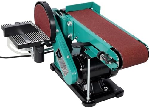 4" x 36" Belt & Disc Sander Combo, Heavy Duty Benchtop Sanding Station with Adjustable Bevel Table for Woodworking Metalworking & DIY Projects