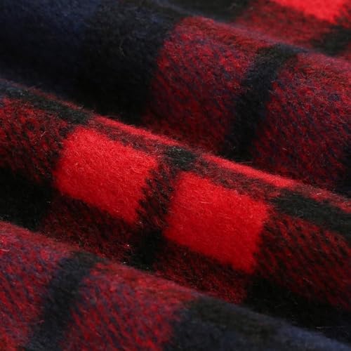 IDEALSANXUN Plaid Skirts for Women Fall Winter Knee Length Pencil Wool Skirt with Slit