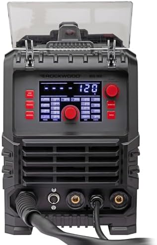 Rockwood MIG 160 Multi-Process Flux Core MIG and Stick Welder Welding Machine | 110V/220V Dual Voltage Advance Inverter Technology | TIG MIG Weld Ready | User-Friendly Digital Controls